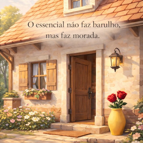 O essencial não faz barulho, mas faz morada